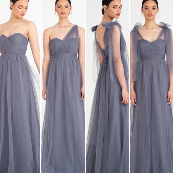 Jenny Yoo Annabelle Convertible Dress in  Gray Size 2 - Picture 1 of 7